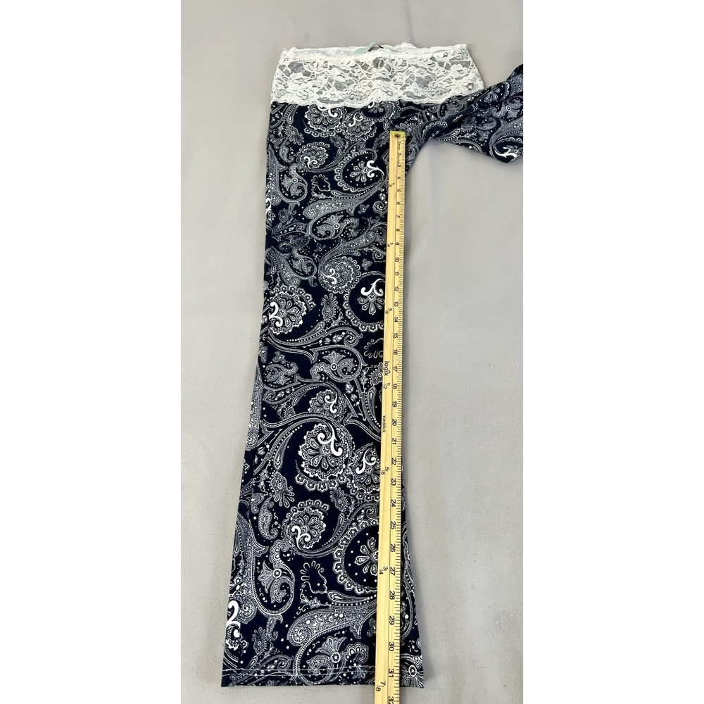 VTG Chatoyant Bootcut Bottoms Sz Medium Leggings Lace Waist Y2K Yoga USA - Picture 3 of 10